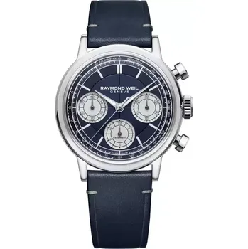 Hodinky Raymond Weil - 7765-STC-50651 - Tri-Compax Chronograf - 39 mm - blue dial