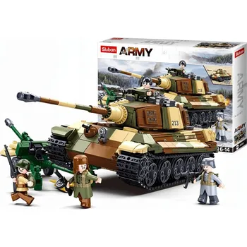 ostatní stavebnice STAVEBNICE VOJSKO WWII VELKÝ NĚMECKÝ TANK 2v1 930