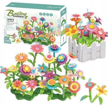 ostatní stavebnice STAVEBNICE KVĚTINY STAVEBNICE VZDĚLÁVACÍ KVĚTINY DESKA SADA ZAHRADA VELKÉ 141