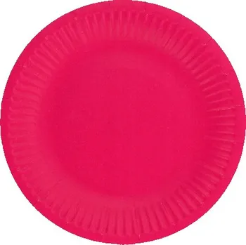 Talíř Papírové talíře Godan růžové 18 cm 6 kusů