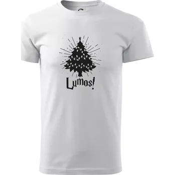 Pánské tričko Harry - Lumos stromeček - Triko extra velké (5-8XL) - 7XL ( Bílá )