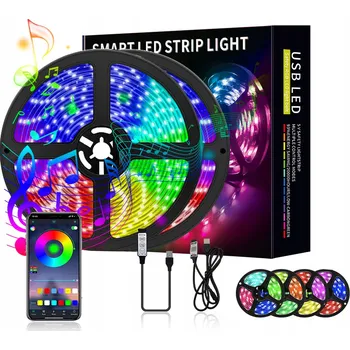 LED páska LED pásek 5 m vícebarevný 120 W Bluetooth