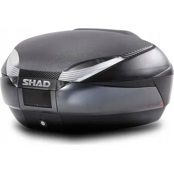 Zavazadlo na motocykl KUFR SHAD SH48 PRO 2 PŘILBY TMAVĚ ŠEDÝ KRYT + OPĚRADLO