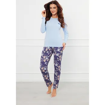 Dámské pyžamo Dámské pyžamo Pulia, dlouhý rukáv, dlouhé kalhoty S