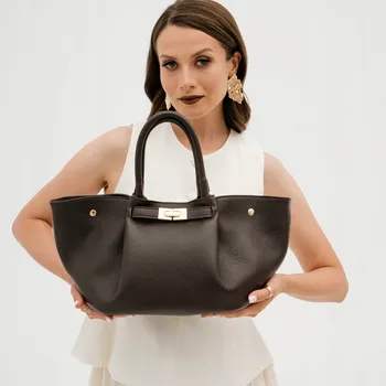 MORANTI kabelka z pravé kůže, transparentní