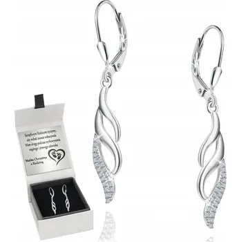 Náušnice STŘÍBRNÉ NÁUŠNICE DLOUHÉ VISACÍ RHODIOVANÉ S GRAVÍROVÁNÍ