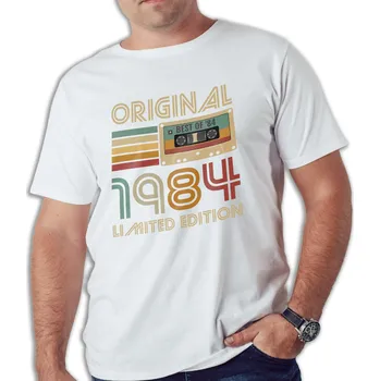 Pánské tričko Dárek Pánské Tričko s potiskem Tričko k 41. narozeninám, bílé, 1984 + balení, velikost M