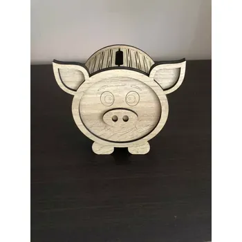 Pokladnička Dřevěná pokladnička prasátko