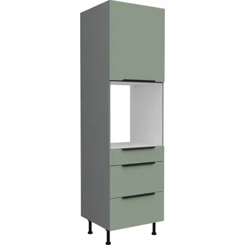 Šatní skříň Skříň na vestavnou troubu ve výšce se šuplíky, šíře 60 cm Aquamarine