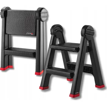 Žebřík ŽEBŘÍK ŽEBŘÍK 2-STUPŇOVÝ SKLÁDACÍ STOLIČKA PLOŠINA 150 kg POLSKÝ