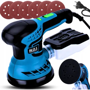 úhlová bruska EXCENTRICKÁ BRUSKA OSCILAČNÍ 125MM 1500W ELEKTRICKÁ + 6 BRUSNÝCH KOTOUČŮ