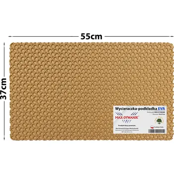 Rohožka EVA rohožka pod dveře / odkapávač na boty 37x55 - béžová barva