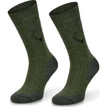 Pánská móda Lovecké Ponožky Comodo z silné merino vlny, khaki, vel. 39-42