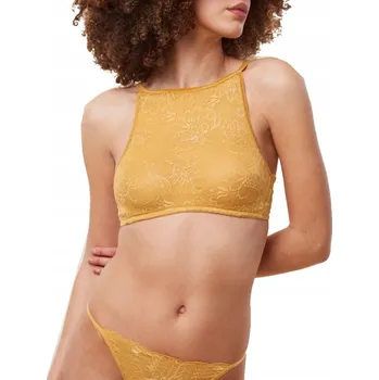 Dámské oblečení Triumph podprsenka s měkkými košíčky žlutá AMOURETTE CHARM SHIMMER BUSTIER velikost 70D