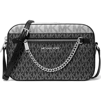 Michael Kors Jet Set Large Signature Logo Crossbody Bag Black