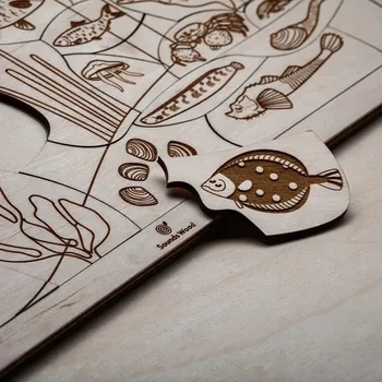 Obraz Dřevěné vzdělávací puzzle "Moře může" Sounds Wood