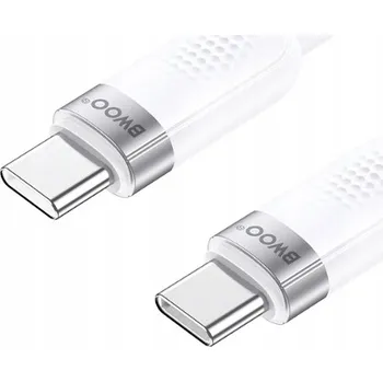 Datový kabel Kabel USB-C - USB-C BWOO 1 m bílý