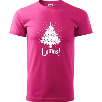 Pánská móda Harry - Lumos stromeček - Klasické pánské triko vyšší gramáže - L ( Purpurová )