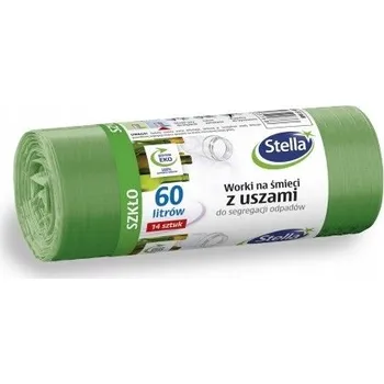 Pytle na odpadky Pytle na tříděný odpad na sklo Stella 60 l, 14 ks
