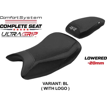 Sedlo na kolo TPZ Italia Kompletní sedlo BMW S 1000 RR 19-25 Varel Ultragrip Comfort snížené potah sedla: s logem BL (black)