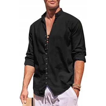 Pánská košile Pánská letní vzdušná lněná košile Island Vibes rL Bavlna lnu