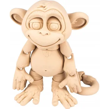 omalovánky Opice | pohyblivá 3D omalovánka + barvy a štětec