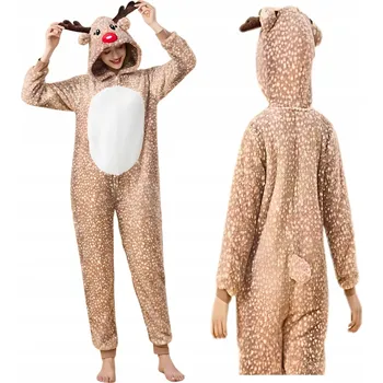 Dámské noční prádlo VÁNOČNÍ KOMBINEZA SOB SRNKA dámská pánská KIGURUMI ONESIE pyžamo L