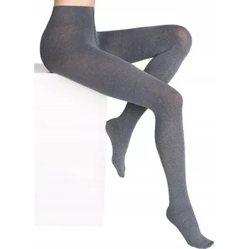 Dámské punčochy Hladké Punčocháče Marilyn Velour 180 DEN šedé Melange, velikost 3/4