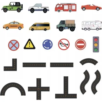 Hračka do koupele pěnová silnice s autíčky