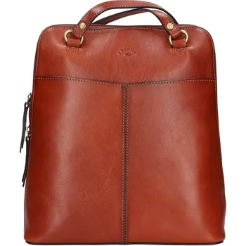 Městský batoh Dámská kožená batůžko kabelka Katana Moana - koňak