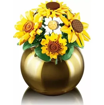 Stavebnice Sluban Sluban Flowers M38-P8062 Kytice slunečnic a kopretin ve váze