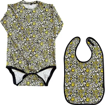 Body Set: Bodytriko s "neviditelným" bryndákem (smajlík) Velikost: 182