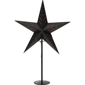 Vánoce Home Styling Collection Dekrační hvězda z papíru, kovový stojan, 36 cm, černá