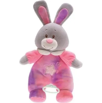 Kolotoč nad postýlku Baby Happiness zvířátko plyšové 26 cm se zvukem na natažení 0 m+ Zajíček
