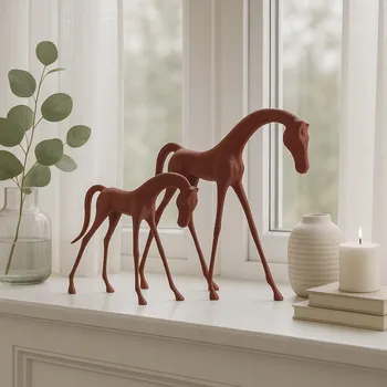 Figurka SADA DVOU DEKORATIVNÍCH FIGUR COCO ČERVENÉ