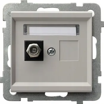 Elektrická zásuvka SONATA Anténní zásuvka typu F jednoduchá kašmír GPA-1RF/m/82 OSPEL