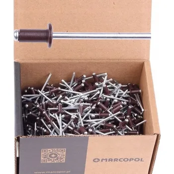 Nýt TRHACÍ NÝTY 4x8mm RAL 8017 HNĚDÉ TRHACÍ NÝTY 100ks