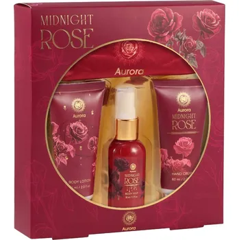 Kosmetická sada Dárková sada Růže s čelenkou, 4 kusy AURORA MIDNIGHT ROSE Box