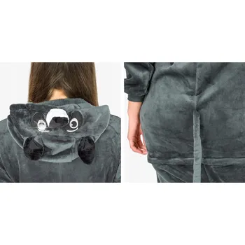 Pánské pyžamo Pánské pyžamo kigurumi onesie mýval – kombinéza na zip, pohodlné, velikost M