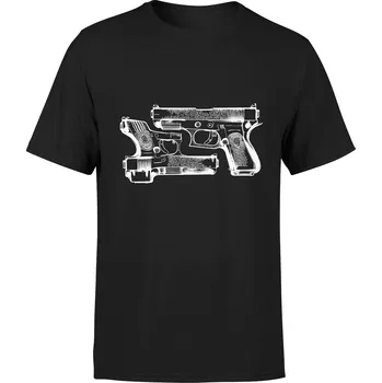 Pánské tričko PÁNSKÉ TRIČKO S PISTOLÍ TRIČKO ZBRAŇ PÁNSKÉ TRIČKO