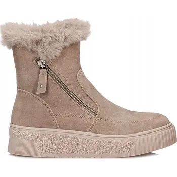 Dámské tenisky Kožené kotníkové boty na platformě Filippo DBT6484/24 BE béžové 40