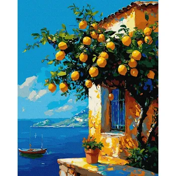 Obraz Malování podle čísel iPicasso 40x50 cm na rámu Kde rostou citrony