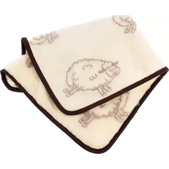 Povlečení Dětská vlněná deka 2v1 ovečka hnědá