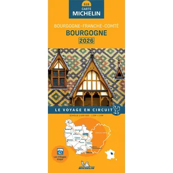 Michelin mapa Bourgogne Franche Comte 1:200 t. - vydání 2026