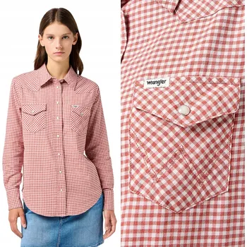 Dámská košile Dámská košile s kostkovaným vzorem červená WRANGLER 112362534 WESTERN SHIRT NANTUCKET L