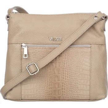 Kabelka Vezze kabelka z pravé lícové kůže béžová