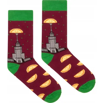 Dámské ponožky KABAK Ponožky BO Palác s Pierogami bordó 36-41 červená velikost 36-40