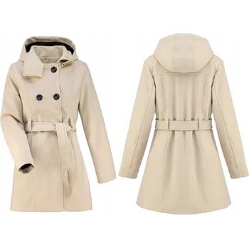Dámské oblečení KLASICKÝ KABÁT S PÁSKEM S KAPUCÍ_BARVY_XXL