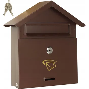 Poštovní schránka Poštovní schránka Km Express s držákem na noviny, hnědá