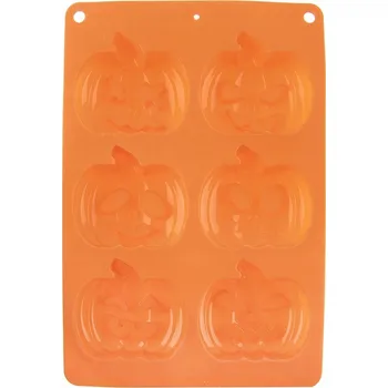 Forma na pečení SILIKONOVÁ FORMA na pečení muffinů, cupcakes a cukroví s motivem HALLOWEEN - dýně